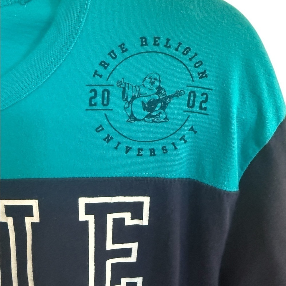 True Religion Blue and Black T-Shirt - Picture 3 of 6